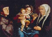 Jan van Scorel Madonna of the Daffodils with the Child and Donors Germany oil painting artist